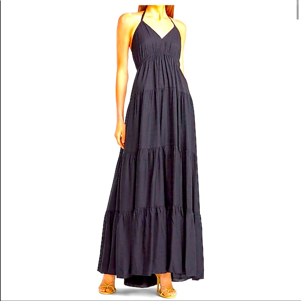 Express Tiered Halter Maxi Dress